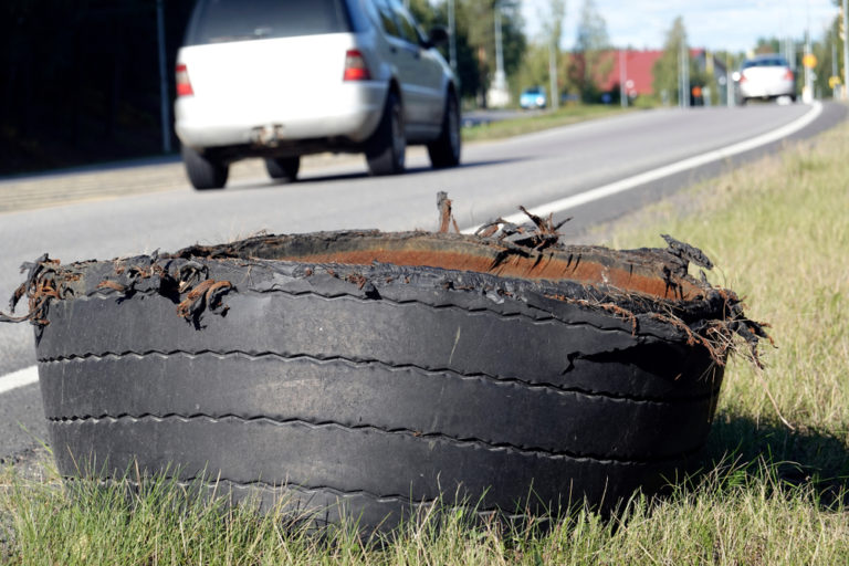 Worker injured after tire explodes